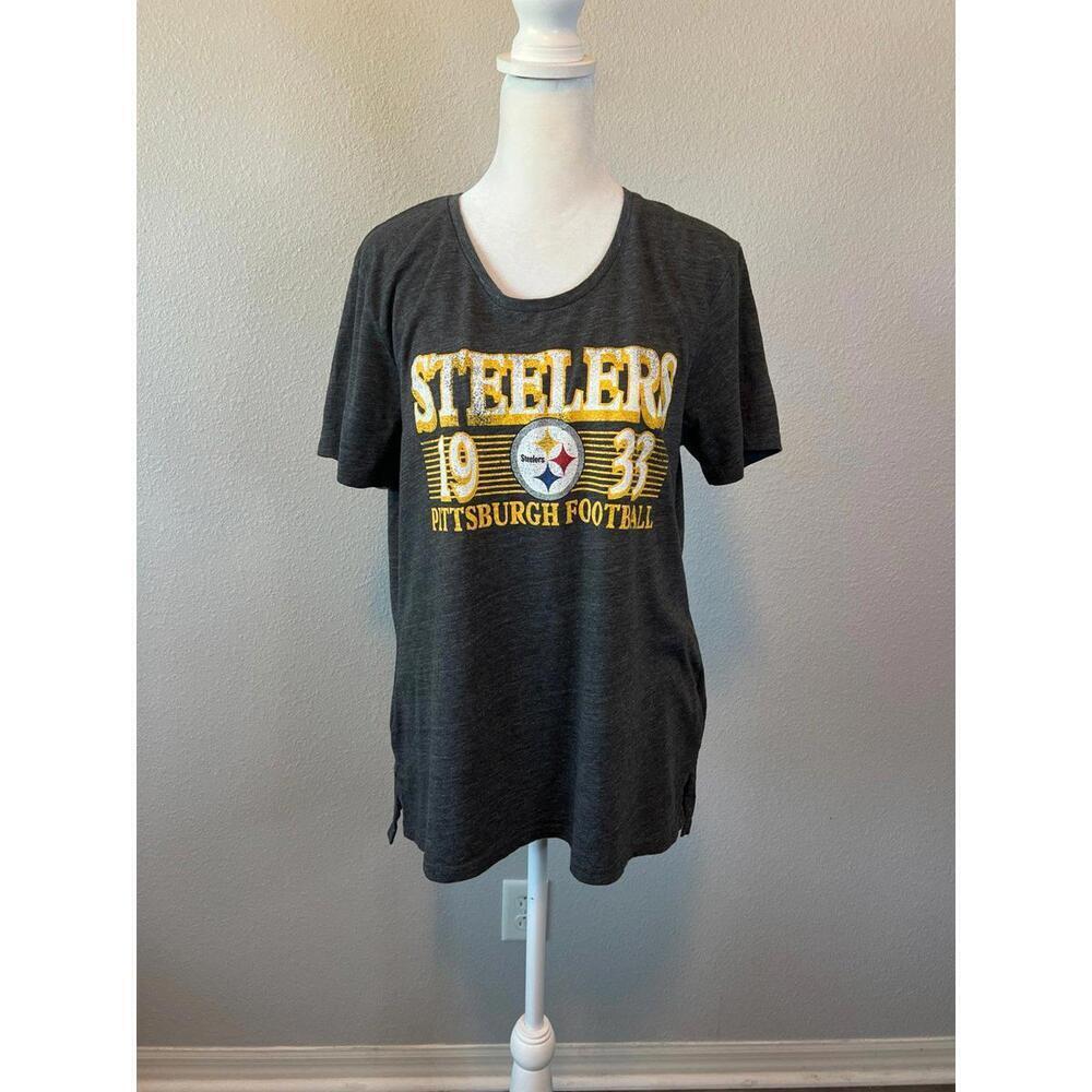 NFL Team Apparel Pittsburgh Steelers Graphic Logo TShirt Size Large *Flaw